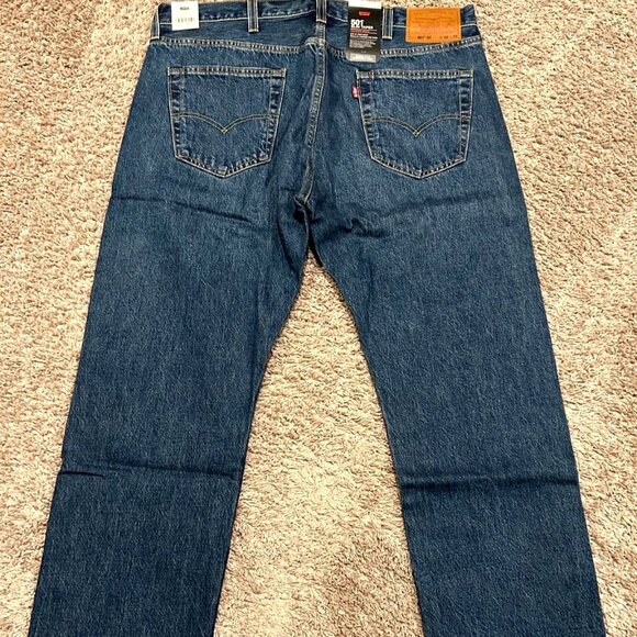 Levi's Premium 501 Slim Taper Jeans Selvedge 100% Cotton - Picture 2 of 7